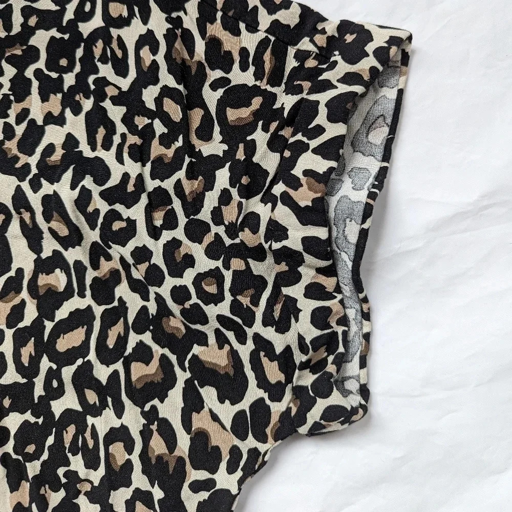 Vero Moda Simply Easy Shirt Tie Dress Animal leopard Print - Size XS - Picture 5 of 9